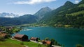 Overview of the Village at Lungern Royalty Free Stock Photo