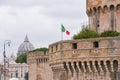 Sant Angelo catle and Saint Peter dome in Rome Italy