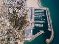 Overview of marina of Torredembarra Royalty Free Stock Photo