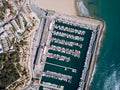 Overview of marina of Torredembarra Royalty Free Stock Photo