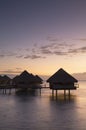 Overwater bungalow at Le Meridien Tahiti Hotel, Pape'ete, Tahiti, French Polynesia