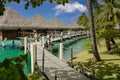 Overwater hotel rooms at Bora Bora Tahiti