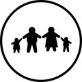 Overweight family symbol