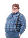 Overweight obese young man