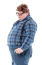 Overweight obese young man