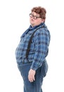 Overweight obese young man