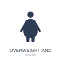 Overweight and Obesity icon. Trendy flat vector Overweight and O