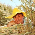 Overweight woman enjoying life during summer vacations. Royalty Free Stock Photo