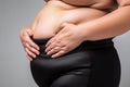 overweight woman, obesity belly generative ai