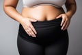 overweight woman, obesity belly generative ai