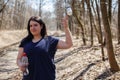 Overweight woman throw out slimming pills and start running outd