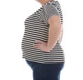 Overweight woman on white background. Weight loss Royalty Free Stock Photo