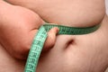 Overweight women stomach