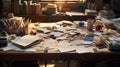 overwhelmed clutter desk