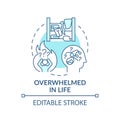 Overwhelmed in life concept icon Royalty Free Stock Photo