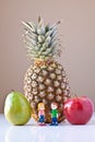 Overwhelmed by Nutrition Choices (Fruit) Royalty Free Stock Photo