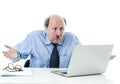 Sad unhappy old senior man suffering from memory loss and alzheimer feeling depressed and lonely Royalty Free Stock Photo