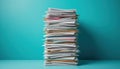 Overwhelmed by Papers Decluttering Your Workspace for Improved Productivity and Efficiency A TealWall Inspiration for Royalty Free Stock Photo