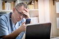 Overworked doctor in his office Royalty Free Stock Photo