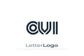 OVI Creative Unique Modern Letter Logo Design. Elegant Monogram Logo Design with Decorative Elements and Typography Royalty Free Stock Photo