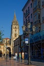 Oviedo old town streets keep a medieval vibe for tourists