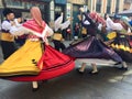 Oviedo Spain. Dancers in traditional Asturian costume