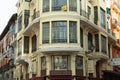 Architecture of calle ancha and gnomos regalos souvenir shop, Leon, Spain Royalty Free Stock Photo