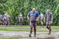 OVIEDO, SPAIN - JANUARY 31: Amateur Rugby match between the Real Oviedo Rugby team vs Crat A Coruna Rugby in January 31, 2015 in