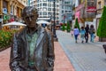 Oviedo, Spain, June 11, 2022: Statue of Woody Allen at Oviedo, S Royalty Free Stock Photo