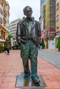 Oviedo, Spain, June 11, 2022: Statue of Woody Allen at Oviedo, S Royalty Free Stock Photo