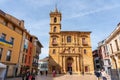 Oviedo, Spain, March 20, 2023: Town Hall Square of the monumental city of Oviedo in Spain.