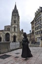 Oviedo, 18th april: La Regenta Sculpture from Plaza de la Catedral Square of Oviedo City in Spain