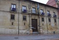 Oviedo, 18th april: Palacio de Condes de Toreno Historic Building in Plaza Porlier Square from Oviedo City in Spain