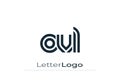 OVL Creative Unique Modern Letter Logo Design. Elegant Monogram Logo Design with Decorative Elements and Typography Royalty Free Stock Photo