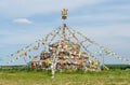 An ovoo on the grassland, Inner Mongolia, China