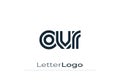 OVR Creative Unique Modern Letter Logo Design. Elegant Monogram Logo Design with Decorative Elements and Typography Royalty Free Stock Photo