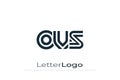 OVS Creative Unique Modern Letter Logo Design. Elegant Monogram Logo Design with Decorative Elements and Typography Royalty Free Stock Photo