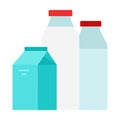 ÃÂ¡ow`s milk, kefir and vegetable milk vector flat isolated