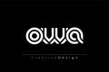 OWA Creative Unique Modern Letter Logo Design. Elegant Monogram Logo Design with Decorative Elements and Typography Royalty Free Stock Photo