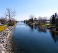 Owasco Lake boat canal during spring season Royalty Free Stock Photo
