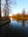 Owasco Lake shallow inlet at spring sunset