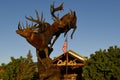 Statue of an elk, the logo of Cabelas