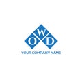 OWD letter logo design on white background. OWD creative initials letter logo concept. OWD letter design