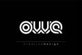 OWE Creative Unique Modern Letter Logo Design. Elegant Monogram Logo Design with Decorative Elements and Typography Royalty Free Stock Photo