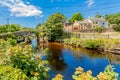 Owenglen or Owenglin river with a calm, clean and transparent waters surrounded by green vegetation Royalty Free Stock Photo