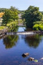 Owenglin river and vegetation in the Clifden Royalty Free Stock Photo