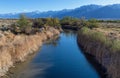 Owens River in California`s Owens Valley and Eastern Sierra