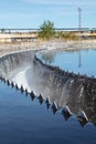 Owerflowing sewage from radial sedimentation tank