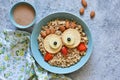 Owl bird - funny porridge for children.