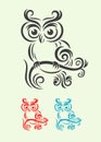 Owl bird tribal Royalty Free Stock Photo